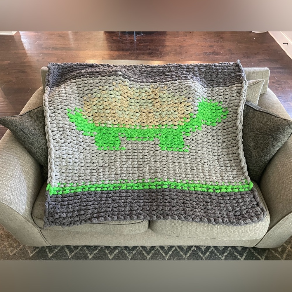 Loopy Turtle Blanket - Handmade - New, Never Used